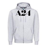 Heather Grey a24  entertainment Zipper Hoodie - baoMotion