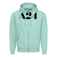 Seafoam a24  entertainment Zipper Hoodie - baoMotion