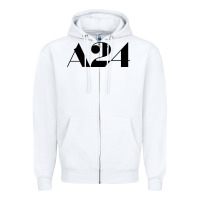 White a24  entertainment Zipper Hoodie - baoMotion