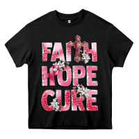 Black faith hope cure breast cancer Heavy Core Tee - CowGirlArtShop