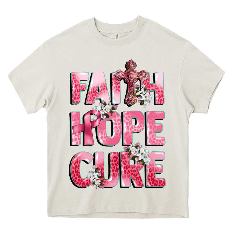 Faith Hope Cure Breast Cancer Heavy Core Tee by CowGirlArtShop | Teevron