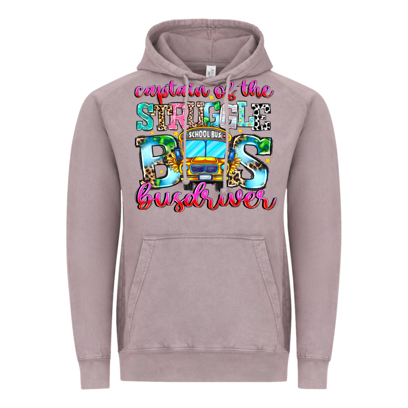 Captain Of The Struggle Bus Bus Vintage Hoodie by CowhideDigitalArt | Teevron