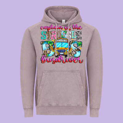 Captain Of The Struggle Bus Bus Vintage Hoodie Designed By Cowhidedigitalart