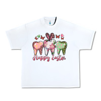 White Happy Easter Dental Urban Heavy Tee - RanaPortraitStore