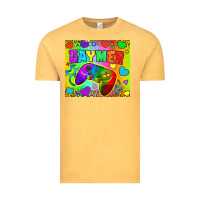 Vintage Mustard LGBTQ+ Gaymer With Hearts Tumbler Vintage Tee - BundleAndBundleShop
