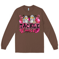 Chestnut tackle cancer with ghosts playing football Long Sleeve Tee - LillyAllenDesigns