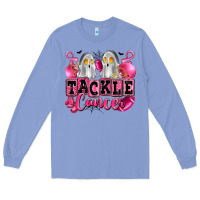Colony Blue tackle cancer with ghosts playing football Long Sleeve Tee - LillyAllenDesigns