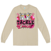 Mushroom tackle cancer with ghosts playing football Long Sleeve Tee - LillyAllenDesigns