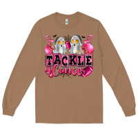 Tackle Cancer With Ghosts Playing Football Long Sleeve Tee | Teevron