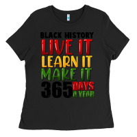 Black black history live it Ladies Tee - FaDigitalArtStudio