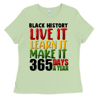 Matcha black history live it Ladies Tee - FaDigitalArtStudio