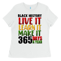 White black history live it Ladies Tee - FaDigitalArtStudio