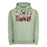 Pigment Oil Green cat mom coffee Urban Hoodie - Jasminsmagicworld