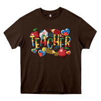 Chocolate Brown autism teacher Heavy Core Tee - CowGirlArtShop