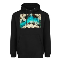 Black turquoise, cowhide backgraund Heavyweight Hoodie - JahusDesignShop