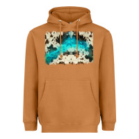 Meerkat turquoise, cowhide backgraund Heavyweight Hoodie - JahusDesignShop
