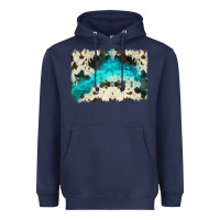 Navy turquoise, cowhide backgraund Heavyweight Hoodie - JahusDesignShop