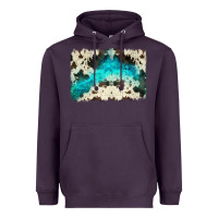 Plum turquoise, cowhide backgraund Heavyweight Hoodie - JahusDesignShop
