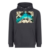 Smoke turquoise, cowhide backgraund Heavyweight Hoodie - JahusDesignShop