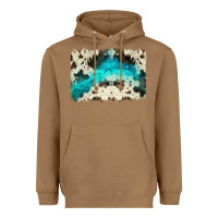 Toasted Coconut turquoise, cowhide backgraund Heavyweight Hoodie - JahusDesignShop