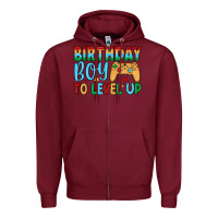 Burgundy birthday boy to level up Zipper Hoodie - JahusDesignShop