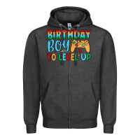 Charcoal Heather birthday boy to level up Zipper Hoodie - JahusDesignShop