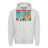 Dove Grey birthday boy to level up Zipper Hoodie - JahusDesignShop