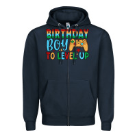 Navy birthday boy to level up Zipper Hoodie - JahusDesignShop