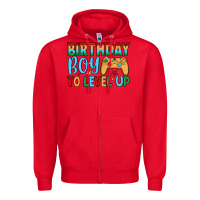 Red birthday boy to level up Zipper Hoodie - JahusDesignShop