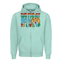 Seafoam birthday boy to level up Zipper Hoodie - JahusDesignShop