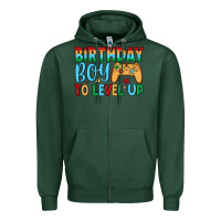 Sports Green birthday boy to level up Zipper Hoodie - JahusDesignShop