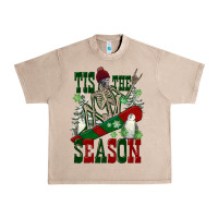 French Oak tis the season skeleton snowboard Urban Heavy Tee - FaDigitalArtStudio