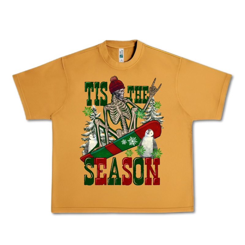 Tis The Season Skeleton Snowboard Urban Heavy Tee by FaDigitalArtStudio | Teevron