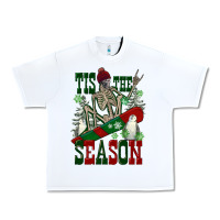 White tis the season skeleton snowboard Urban Heavy Tee - FaDigitalArtStudio
