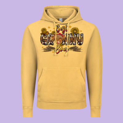 Best Granny Ever Western Theme Vintage Hoodie Designed By Cowhidedigitalart