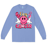 Colony Blue hey cancer with middle fingers Long Sleeve Tee - LillyAllenDesigns