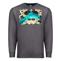 Charcoal Heather turquoise, cowhide backgraund Premium Sweatshirt - JahusDesignShop