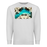 Dove Grey turquoise, cowhide backgraund Premium Sweatshirt - JahusDesignShop