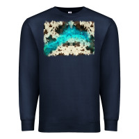 Navy turquoise, cowhide backgraund Premium Sweatshirt - JahusDesignShop