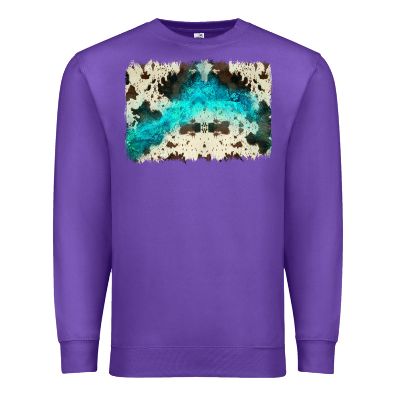 Turquoise, Cowhide Backgraund Premium Sweatshirt by JahusDesignShop | Teevron