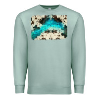 Seafoam turquoise, cowhide backgraund Premium Sweatshirt - JahusDesignShop