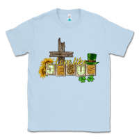 Dusty Blue Love like Jesus St. Patrick's Classic Tee - CowGirlArtShop