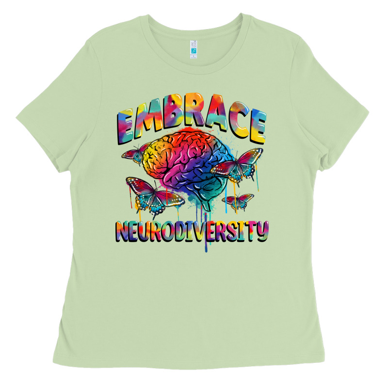 Embrace Neurodiversity Autism Ladies Tee by FaDigitalArtStudio | Teevron
