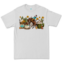 Dove Grey rodeo cowboy coffee cups Premium Tee - OliviaCreatesArt