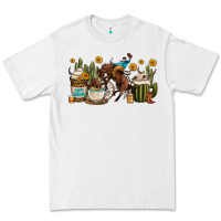 White rodeo cowboy coffee cups Premium Tee - OliviaCreatesArt
