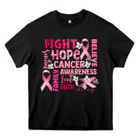 Black cancer awareness fight believe hope survive Heavy Core Tee - CowGirlArtShop