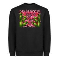 Black valentine's day cactus background Heavyweight Sweatshirt - JahusDesignShop