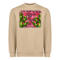 Valentine's Day Cactus Background Heavyweight Sweatshirt | Teevron