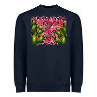 Navy valentine's day cactus background Heavyweight Sweatshirt - JahusDesignShop