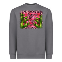 Storm valentine's day cactus background Heavyweight Sweatshirt - JahusDesignShop